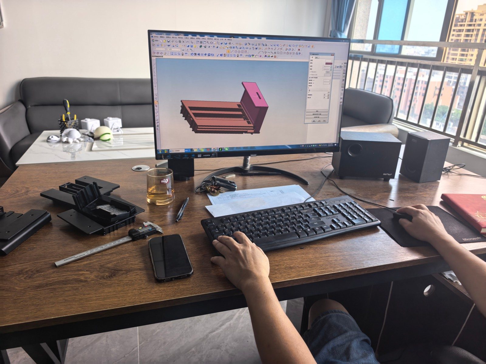 R&D 3D model design workstation