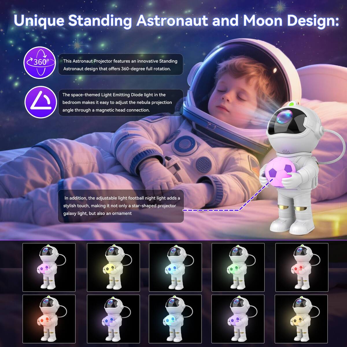 Star Projector Galaxy Night Light , Starry Nebula Ceiling LED Lamp