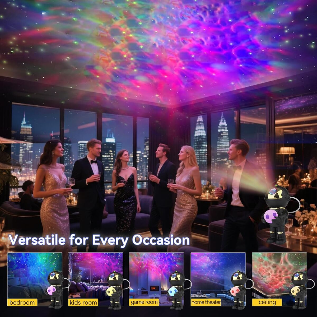 Star Projector Galaxy Night Light , Starry Nebula Ceiling LED Lamp