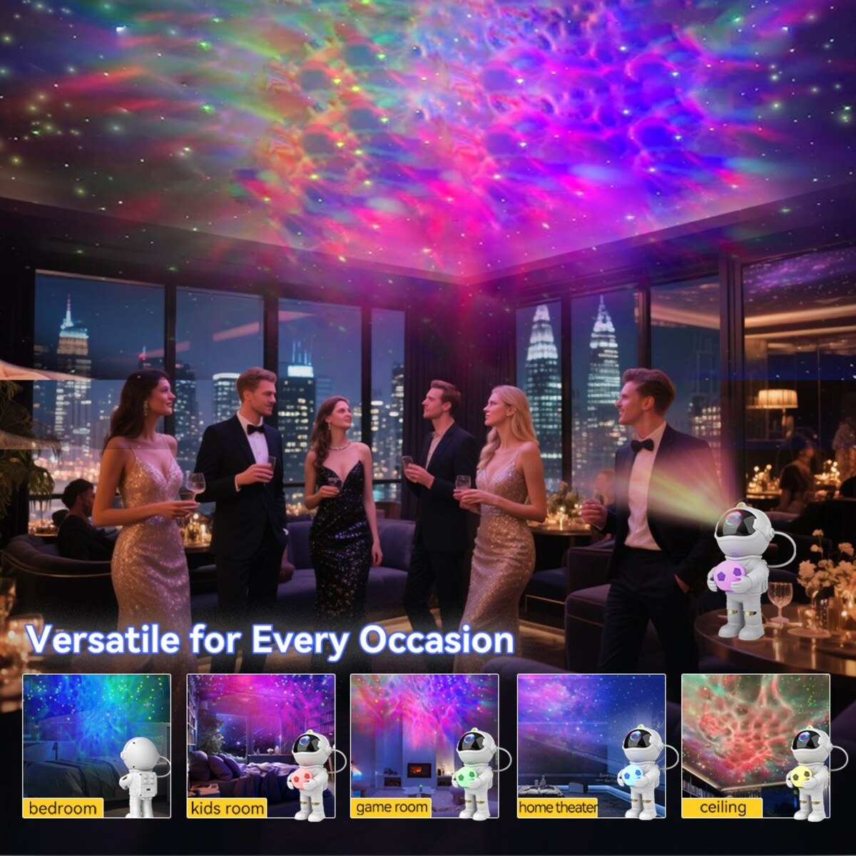 Star Projector Galaxy Night Light , Starry Nebula Ceiling LED Lamp