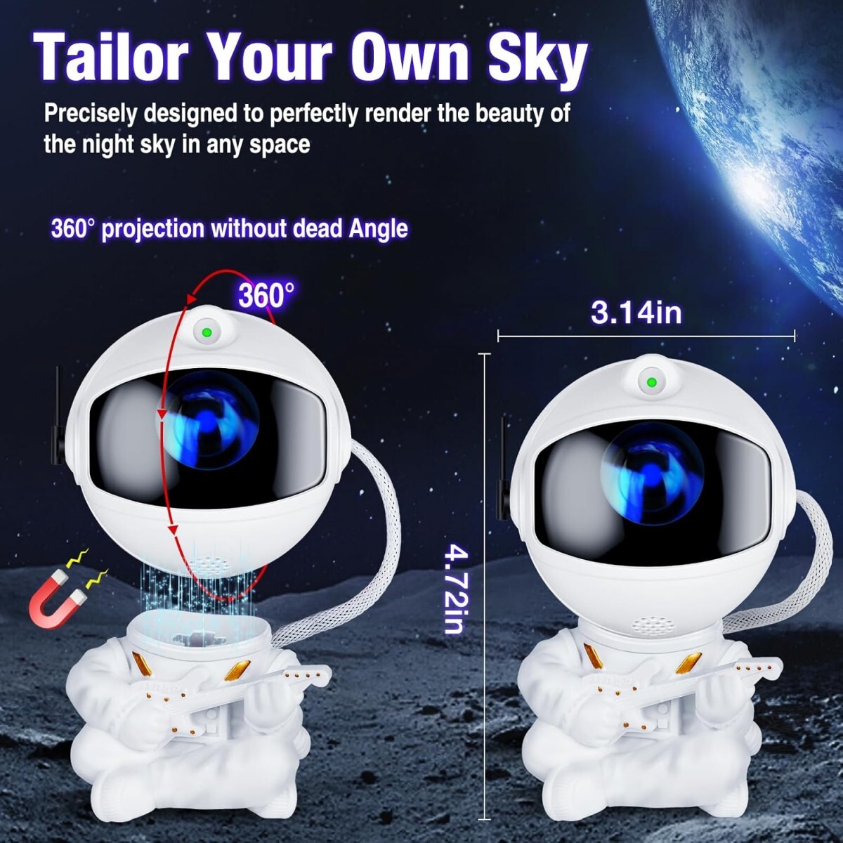 Astronaut Galaxy Light Aurora Projector with Remote for Bedroom Nebula Lamp