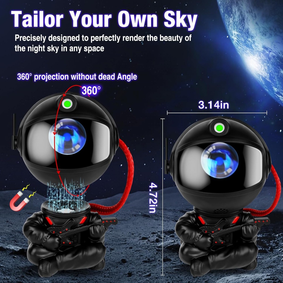 Astronaut Galaxy Light Aurora Projector with Remote for Bedroom Nebula Lamp