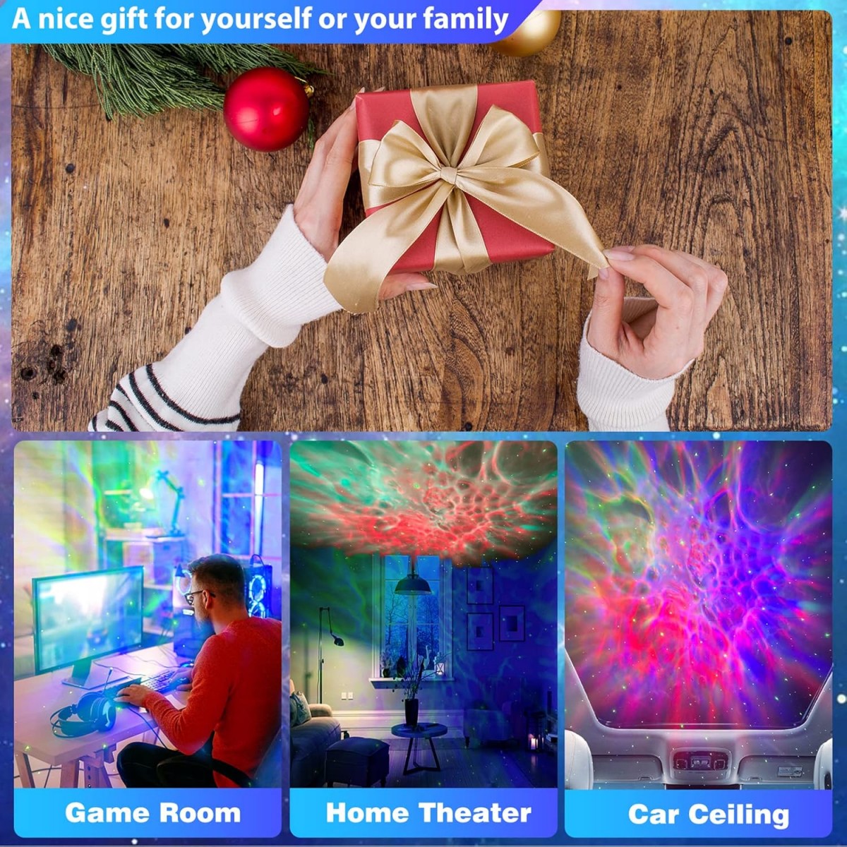 Astronaut Galaxy Light Aurora Projector with Remote for Bedroom Nebula Lamp