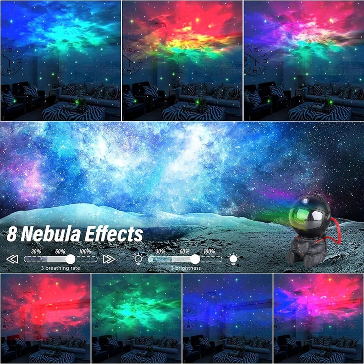 Astronaut Galaxy Light Aurora Projector with Remote for Bedroom Nebula Lamp