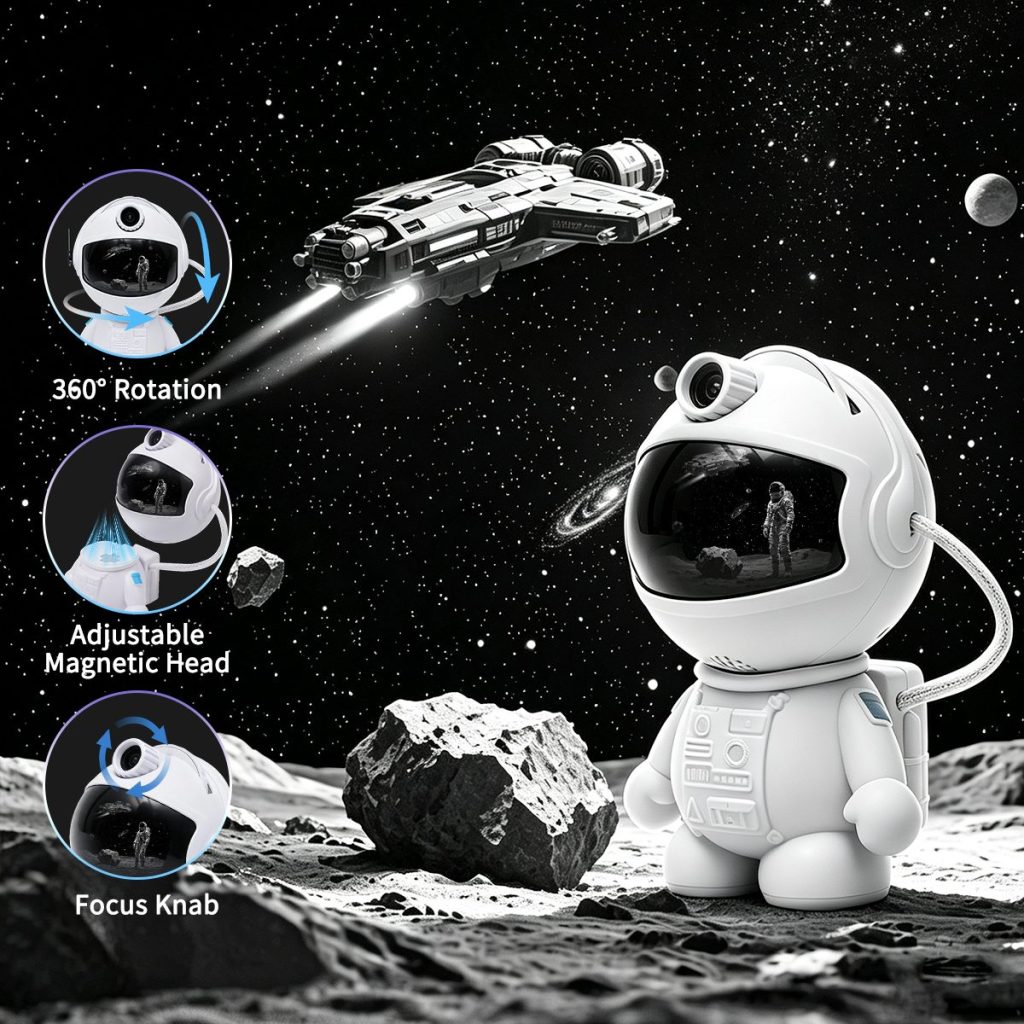 Astronaut Galaxy Star Projector Night Light