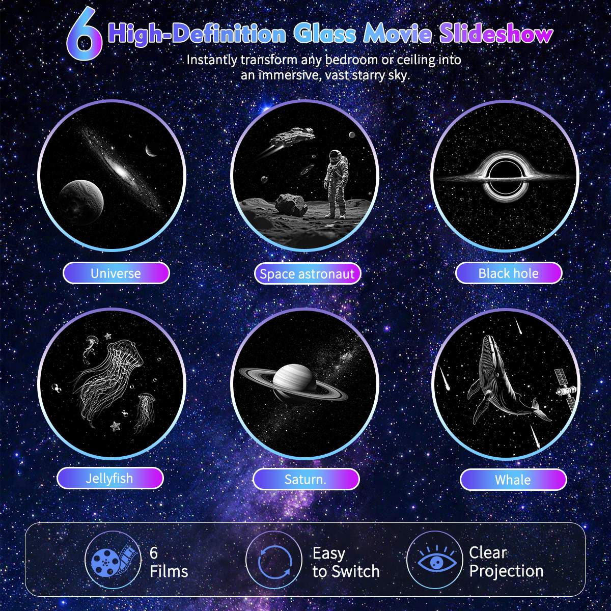 Astronaut Galaxy Star Projector Night Light