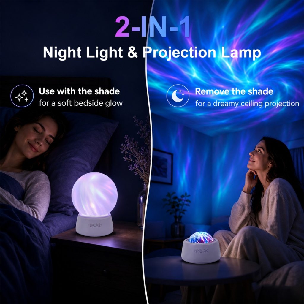 Northern Lights 2-in-1 Projector Lamp Night Light