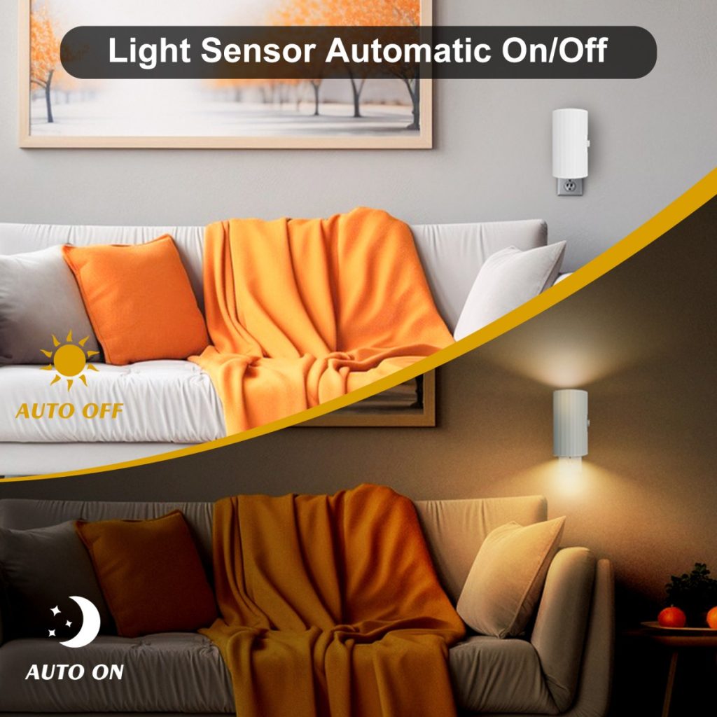 Night Lights Plug into Wall, LED Plug in Night Light with Light Sensor