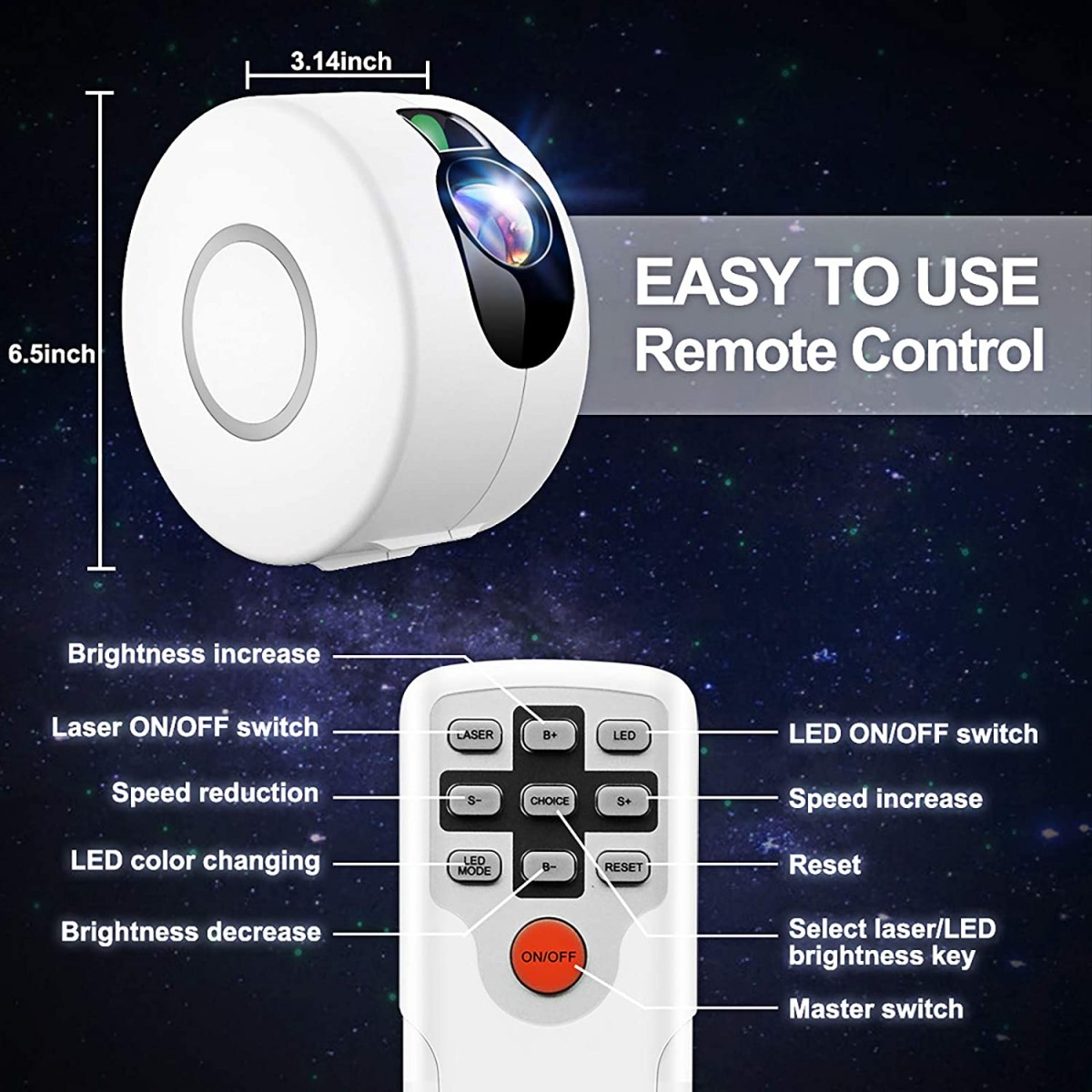 Galaxy Star Nebula Projector Night Light for 홈 Party Decoration