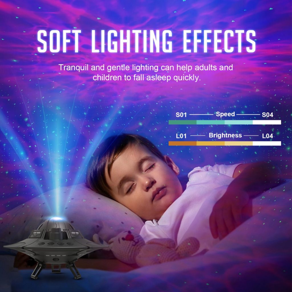 UFO Galaxy Star Projector LED Night Light for Bedroom & ホーム Party Decor