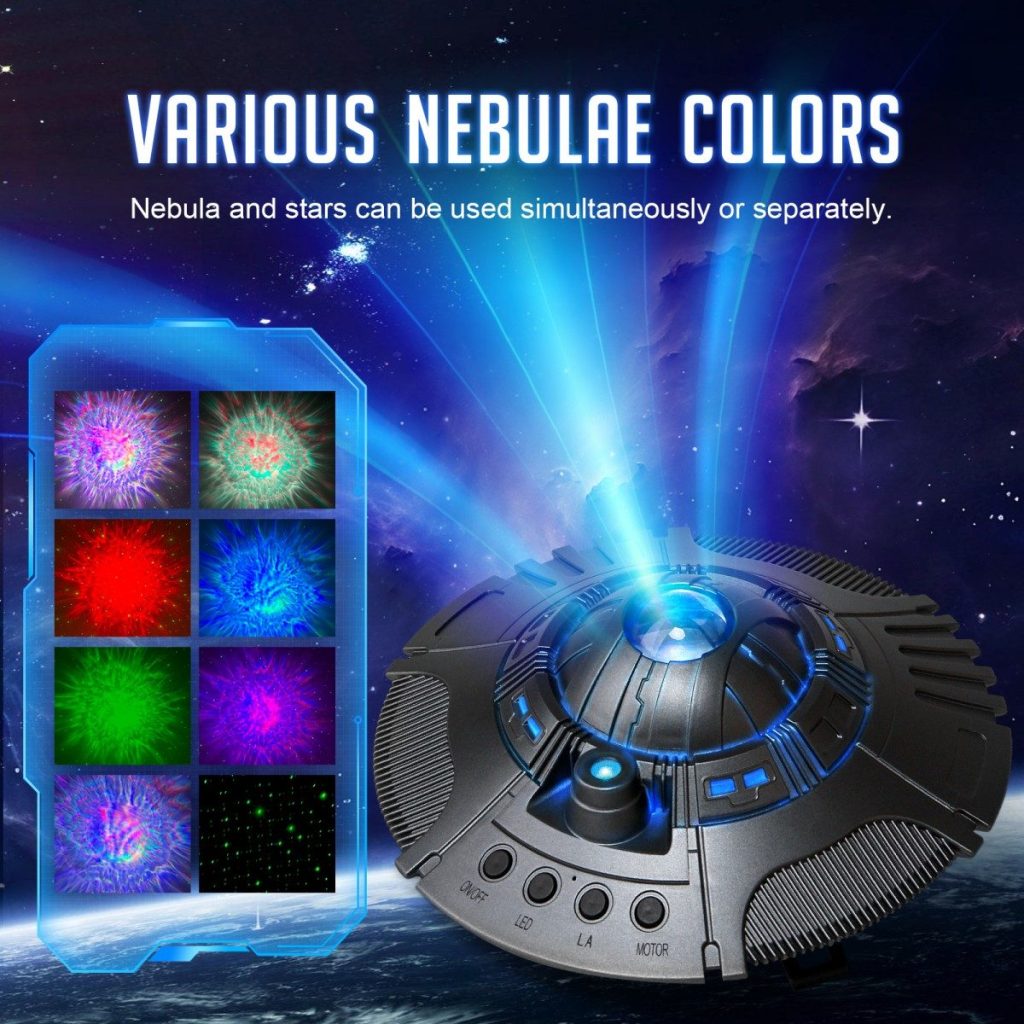 UFO Galaxy Star Projector LED Night Light for Bedroom & ホーム Party Decor