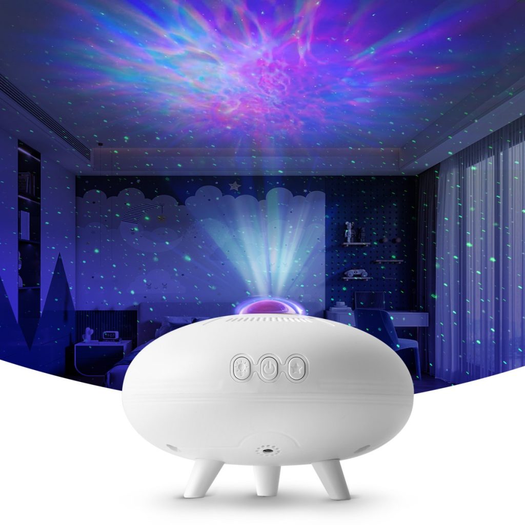 UFO Galaxy Star Projector | 7‑Color Nebula Aurora Night Light