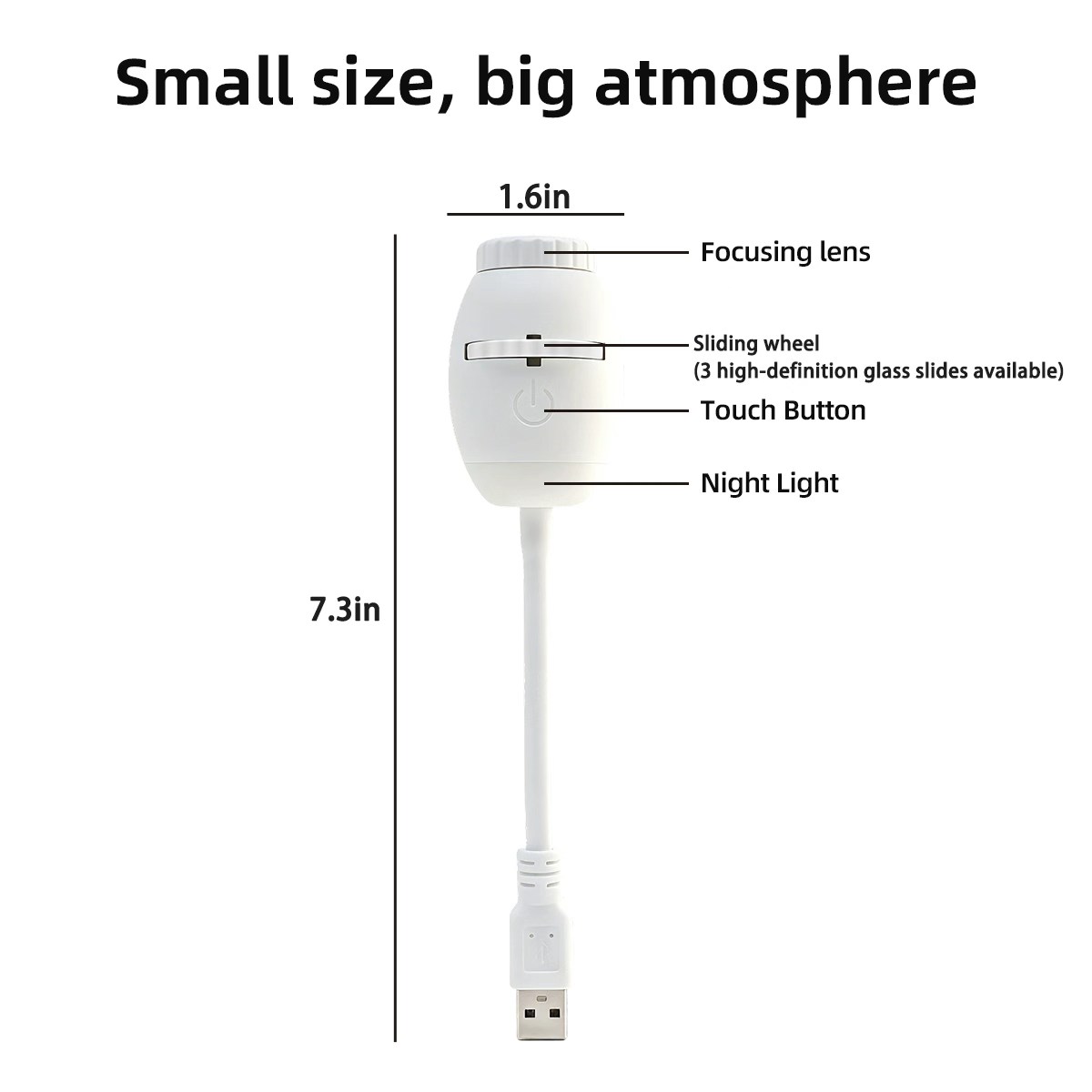 2-in-1 USB 銀河プロジェクター Night Light